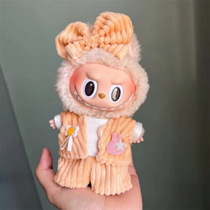 17cm Labubu Plush Doll Clothes Outfit  Fashion Clothes Accessories Labubu Multiple Series Cute Attire Gift for Doll Collectors