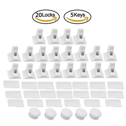 Child Safety Lock with Magnetic Keep Your Kids Safe Children's Lock Ideal Drawer Cabinet Door Safety for Toddler Baby Protection