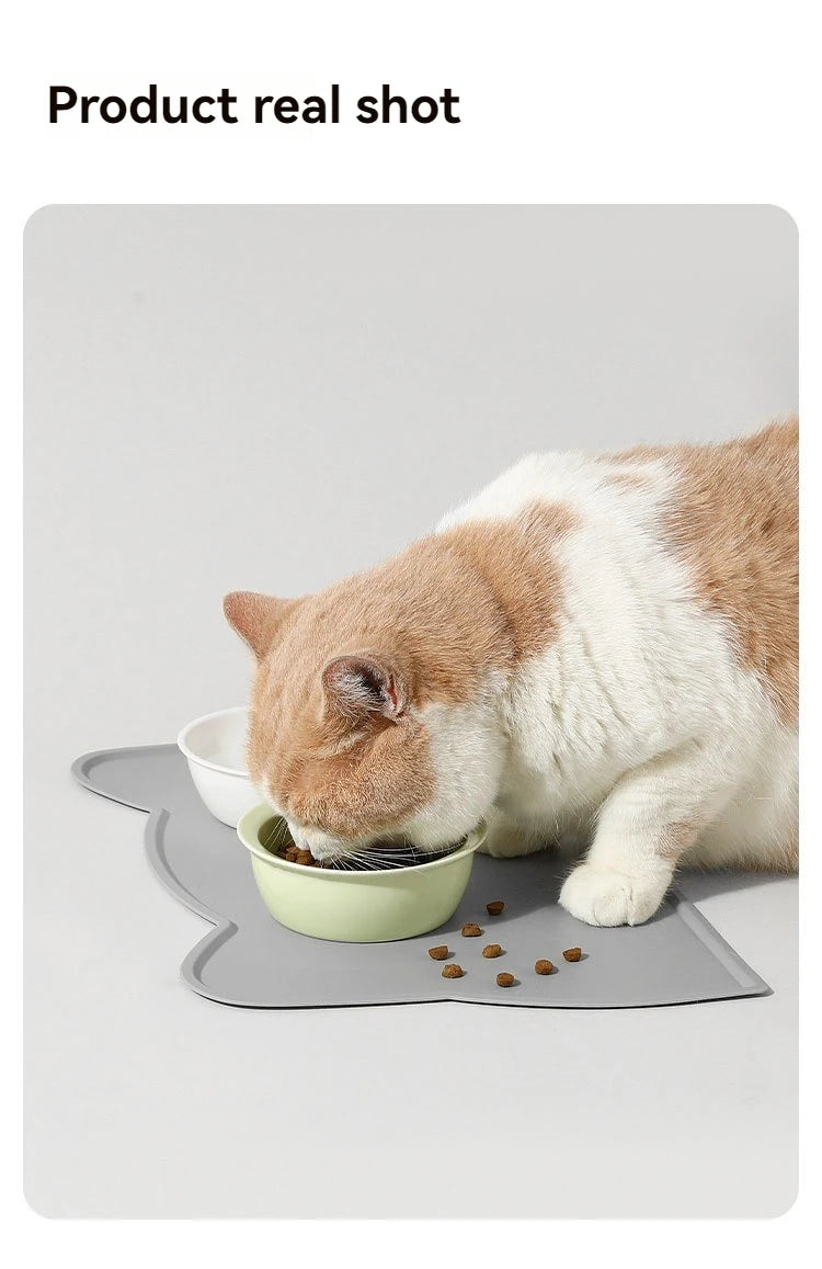 Pet Silicone food Mat Portable heat insulation Waterproof Non-Slip Feeding Mat Slow feeder Bowl Pad Cushion Cat Dog Pet supplies
