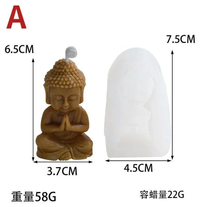 Buddha Silicone Candle Mold Church Buddha Incense Candle Plaster Decoration Mold Diy Church Candle Production Supplies