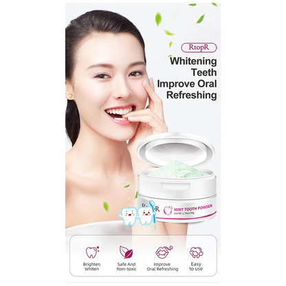 News RtopR Teeth Whitening Powder Pearl Essence Natural Dental Toothpaste Toothbrush Kit Oral Hygiene for Remove Stains Plaque