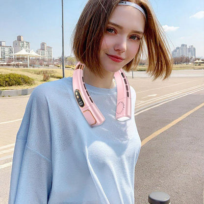 Neck Hanging Fan USB Charging Lazy Outdoor Portable Silent Turbo Neck Bladeless Mini Fan Summer Cool Best Gift For Friends Kids