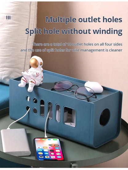 Cable Storage Box Multifunctional Power Board Wire Management Socket Wire Case Home Room Safety Network Line Storage Bin