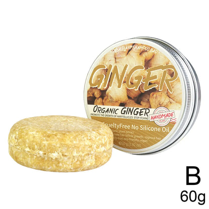 Ginger Polygonum Soap Shampoo Soap Cold Processed Soap Hair Shampoo Bar Pure Plant Hair Shampoos Hair Care