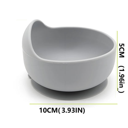 Children Silicone Suction Cup Bowl Feeding Tableware Infant Non-slip Training Learning to Eat Bowl Baby Complementary Bowl
