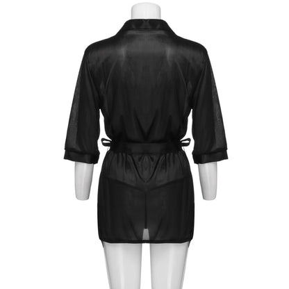 Womens Sexy Satin Sleepwear Lingerie Nightwear Underwear Night Gown Robe, Sexy Soft Comfortable Nightwear, Add Female Charm