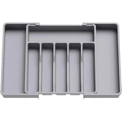 Storage artifact Expandable Cutlery Drawer Organizer, Adjustable Kitchen Utensil Tray Set, Compartment Flatware Storage Divider