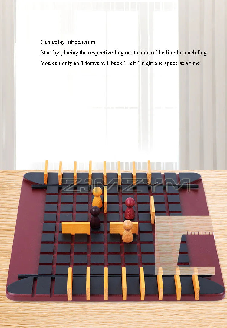 Wooden Checkers Board Tabletop Games Chess Two-Player Game Board Set Travel Portable Chess Game Sets Interactive Game For Family