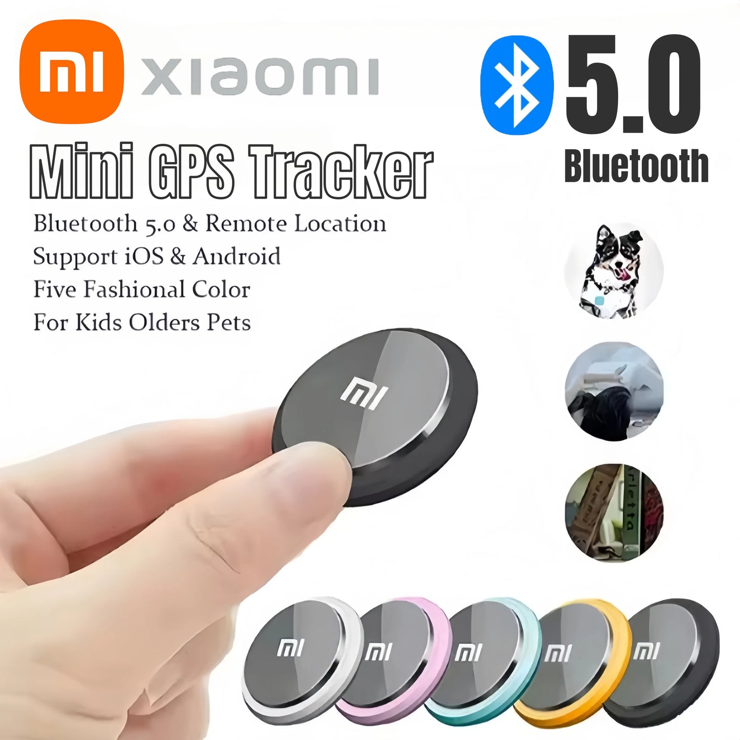 Xiaomi Smart Bluetooth Anti-lost Tracker Reminder 5G Bluetooth GPS Device Air Tag Finder Tracking Locator Pets Children Wallet