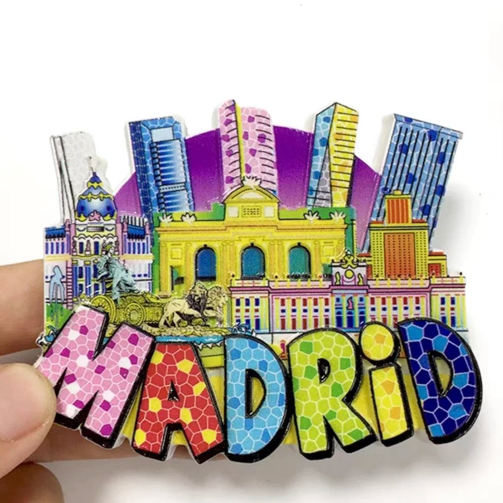 Europe Spain Barcelona Madrid Valencia Alicante Benidorm  3D Fridge Magnets Decoration Handicraft Magnetic Refrigerator