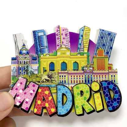 Europe Spain Barcelona Madrid Valencia Alicante Benidorm  3D Fridge Magnets Decoration Handicraft Magnetic Refrigerator