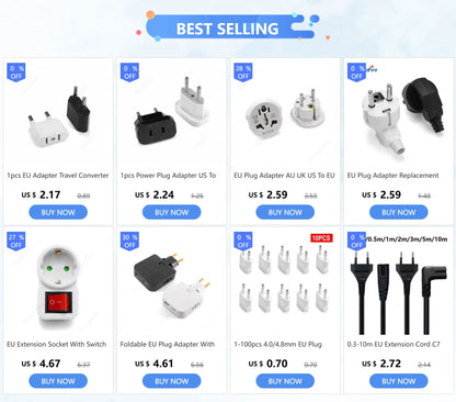 European EU To UK Plug Adapter Standard Euro 250V EU Plug To UK Electrical Socket Power Adapter Electrical Socket Outlet