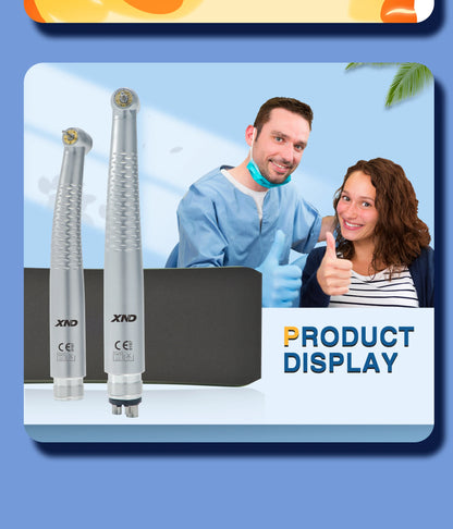 XND Dental 5 SMT LED Light Air Turbine High Speed Handpiece with 5 Water Spray Shadowless 2/4 Holes Teeth Drill Dental Supply