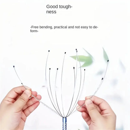 Octopus-Shaped Scalp Massager Manual Head Massager with Claw Design Relaxing Head Grabber for Soothing Massage Experience ﻿Acces