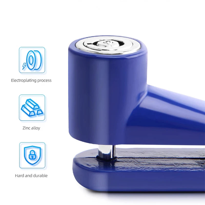 Motorcycle Lock Bicycle Motorbike Motorcycle Disc Brake Lock Theft Protection for Scooter Safety Bike Lock Security Anti Theft