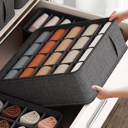 Wardrobe Clothes Organizer 6-20 Grids Clothes Trousers Jeans Storage Box Underwear Bra Socks Compartment Drawer Organizers boxes