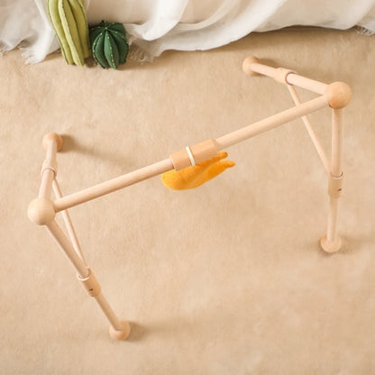 Baby Toys Play Gym Wood Baby Toy 0 to 6 Months Activities for Baby Wooden Newborn Furniture Baby Activity Gym Baby Rattle Toys