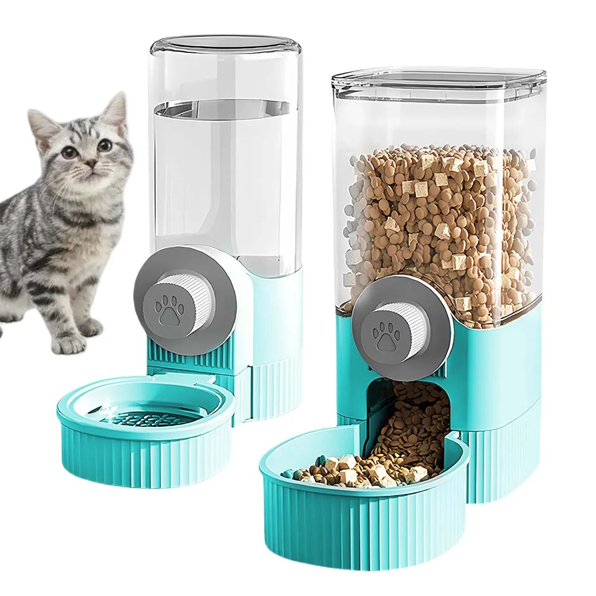 Hanging Automatic Pet Food Feeder/Water Dispenser Gravity Cat Auto Feeder Waterer Set Pet Feeding Product For Puppy Cats Rabbit