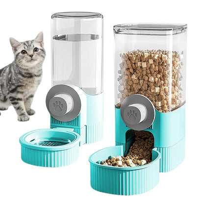 Hanging Automatic Pet Food Feeder/Water Dispenser Gravity Cat Auto Feeder Waterer Set Pet Feeding Product For Puppy Cats Rabbit