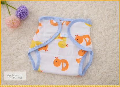 Kids Nappies Reusable Diaper Cover Adjustable Children Nappy Changing Baby Cloth Diaper 0-2Y
