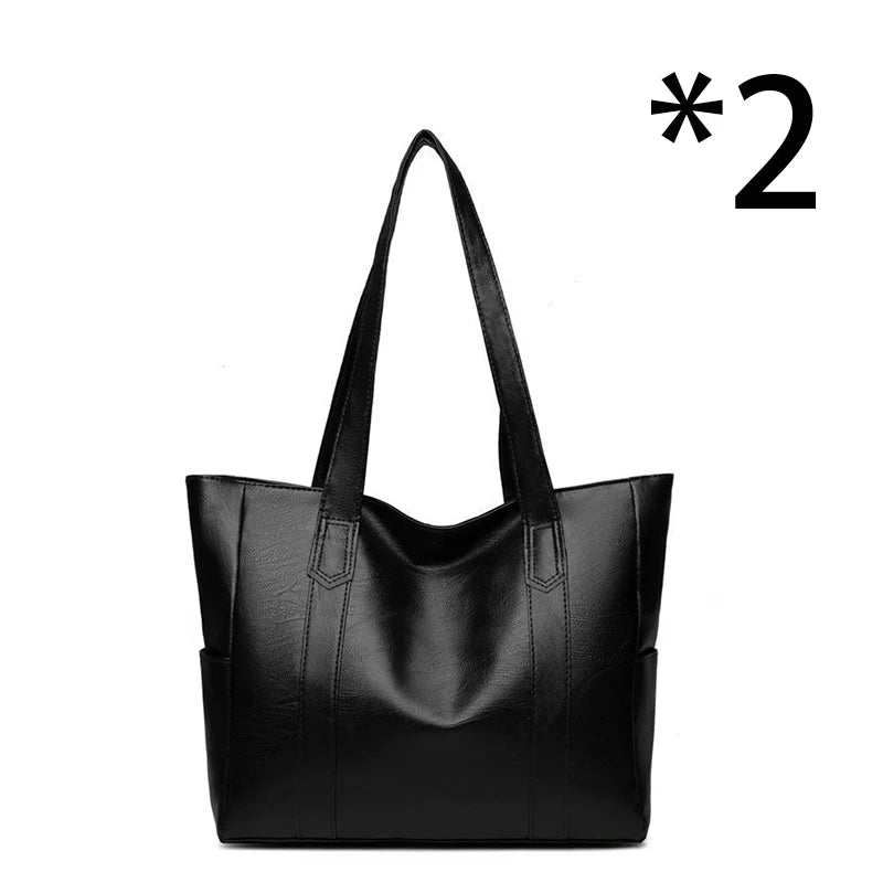 Vintage Large Capacity Tote Bag, Retro Vegan Shoulder Bag, Women's Casual Handbag For Commute