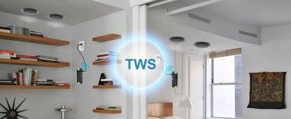 Herdio 5.25'' 600W 4PCS Outdoor Bluetooth Speakers Waterproof Wired Wall Mount Weatherproof Loudspeaker System For Garden Patio