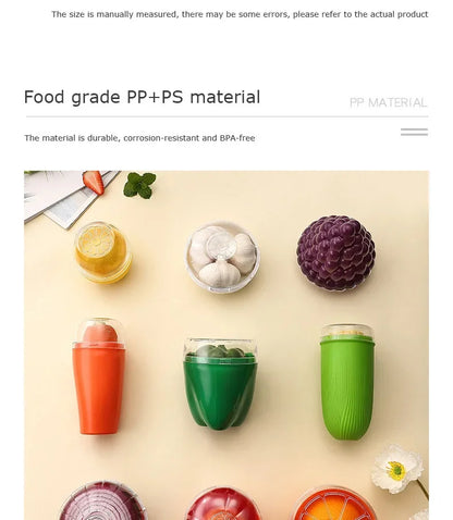 Food Fruit Vegetable Reusable Airtight Fresh Storage Storage Box for Fruits and Vegetables Easy to Clean Kitchen Gadgets