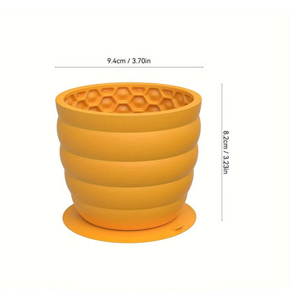 Slow Feeder Silicone Dog Bowl with Suction Cup Non-slip Anti distraction Design Healthy Pet Bowl for Small and Medium Breeds