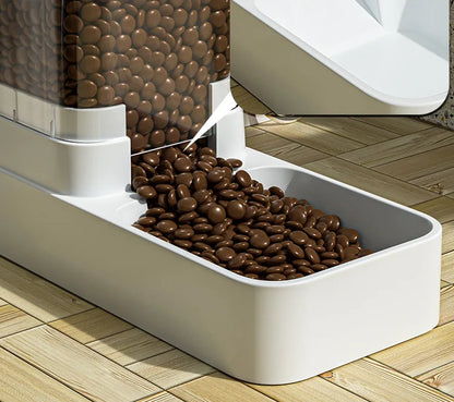 Pet Automatic Feeder Gravity Dispenser Food Storage Bucket Large Capacity Food Grade Materials Simple Cleaning for Cat Dog