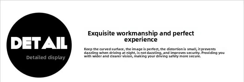 Car Rearview Mirror Car Blind Spot Mirror 360° Car Reversing Assist Mirror Glass Bezel-less Fan-shaped Small Round Mirror