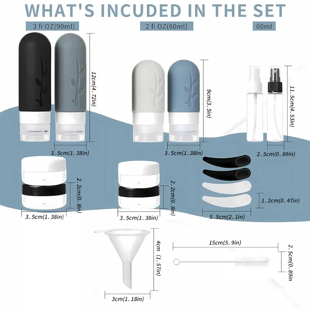 Hydrating Makeup Dispensing Bottles Portable Lotions Shampoos Traveling Refillable Squeezed Empty Bottles Cosmetic Containers