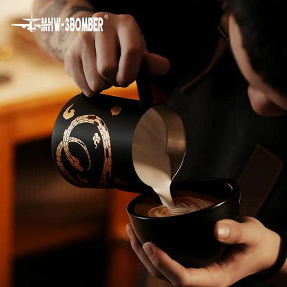 MHW-3BOMBER Coffee Milk Frothing Jug Latte Art Cup Stainless Steel Milk Frother Pitcher Jug Espresso Coffee Accessories