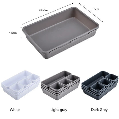 8pcs/set Adjustable Drawer Organizer Box Trays Make Up Cosmetics Sundries Divider Holder Kitchen Bathroom Closet Jewellery Box