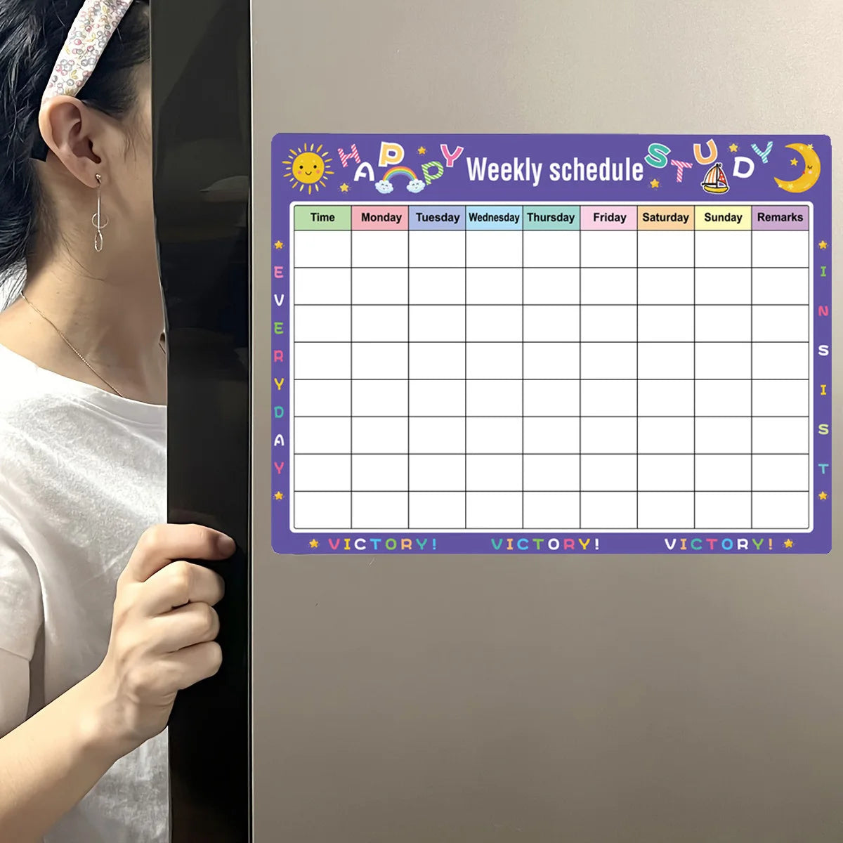 Calendar For Fridge Monthly Weekly Planner Calendar Table Dry Erase Whiteboard Fridge Sticker Message Board Menu