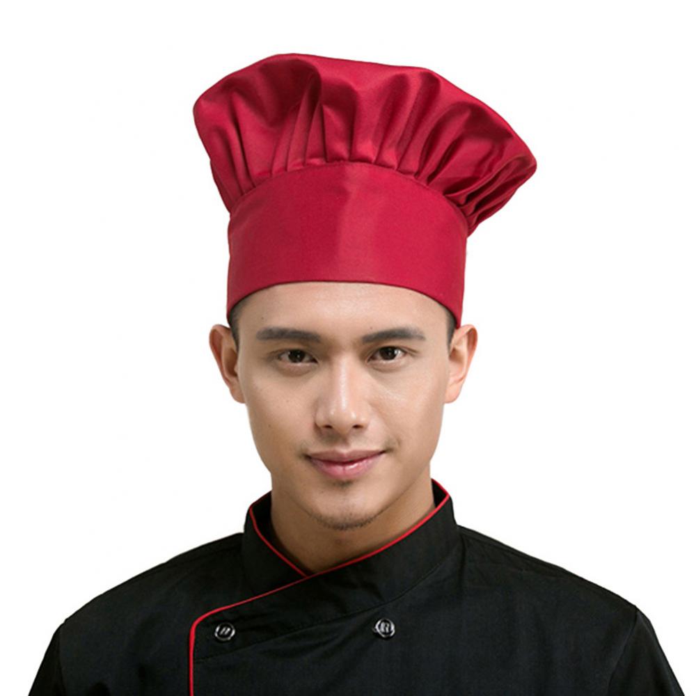 Professional Stretchy Adjustable Men Cap Kitchen Cook Baker Catering Chef Hat