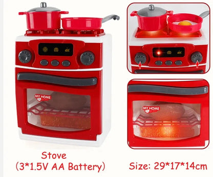 Kitchen Appliances Toys Toy Kitchen Set for Kids Play Kitchen Doll House Accessories Blender Coffee Maker Machine Mixer Toaster