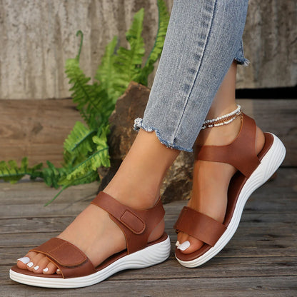 2024 New Summer Sandals Travel Women Shoes New Sandal Sole Durable Sandal Ladies Outdoor Beach Slippers Platform Sandals