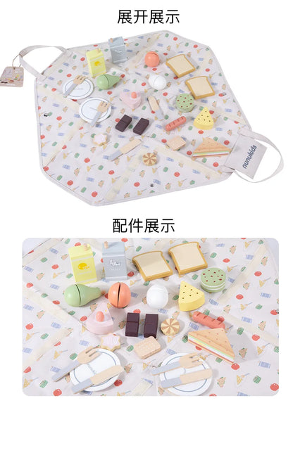 Educational Toys Simulation Medical Tool Medical Storage Bag Nurse Accessories Set Toy Gift for Kids Wooden Pretend Play Doctor