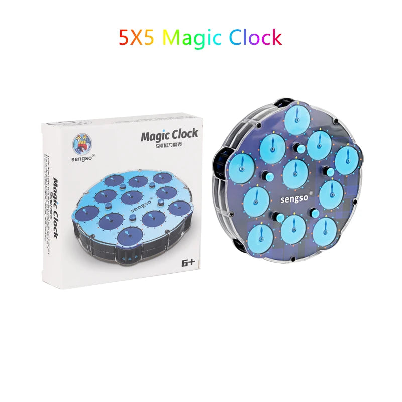 Sengso Magnetic Magic clock 3x3x3 Magic clock 4x4 magic clock 5x5 Magic Clock 3x3 magic cube clock Magnetic Speed cube clock toy