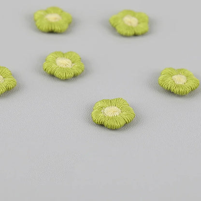 Mini Embroidered Small Flower Patch DIY Earring Accessories Children's Hair Accessories Clothing Accessories