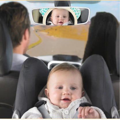 Cute Baby Rear Facing Mirrors Soft Cartoon Plush Toy Seat Headrest Rearview Mirror Easy Installation Interactive