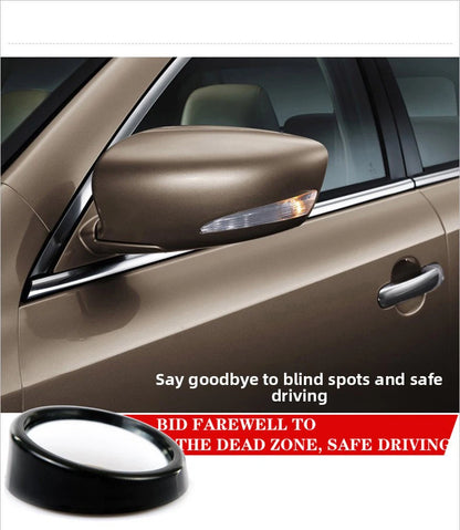 Car Rearview Mirror Car Blind Spot Mirror 360° Car Reversing Assist Mirror Glass Bezel-less Fan-shaped Small Round Mirror