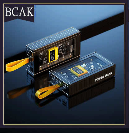 BCAK  Brand discount store 30000mAh 50000mAh 120W Fast Charging Transparent Power Bank 200000mAh Large-capacity Mobile Power