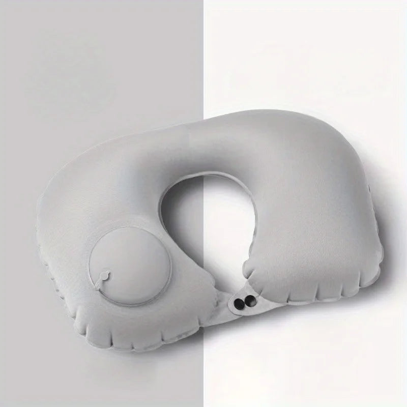 Travel Pillows U-Shaped Portable Inflatable Travel Neck Pillow, Manual pressurized Automatic Inflatable Pillow for Airplanes
