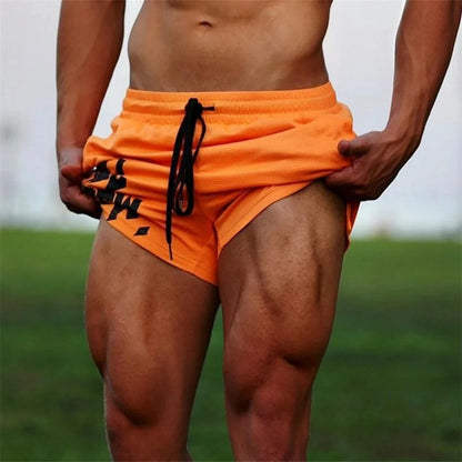 Summer Men's Running Fitness Fitness Gym Fitness Shorts Mesh Quick Dry Drawstring Beach Pants