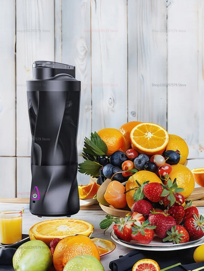 Portable Juicer Blender Cup 700ML USB Rechargeable Outdoor Smoothie Maker Fresh Fruit Mixer with 4 Blades for Travel and Sports.