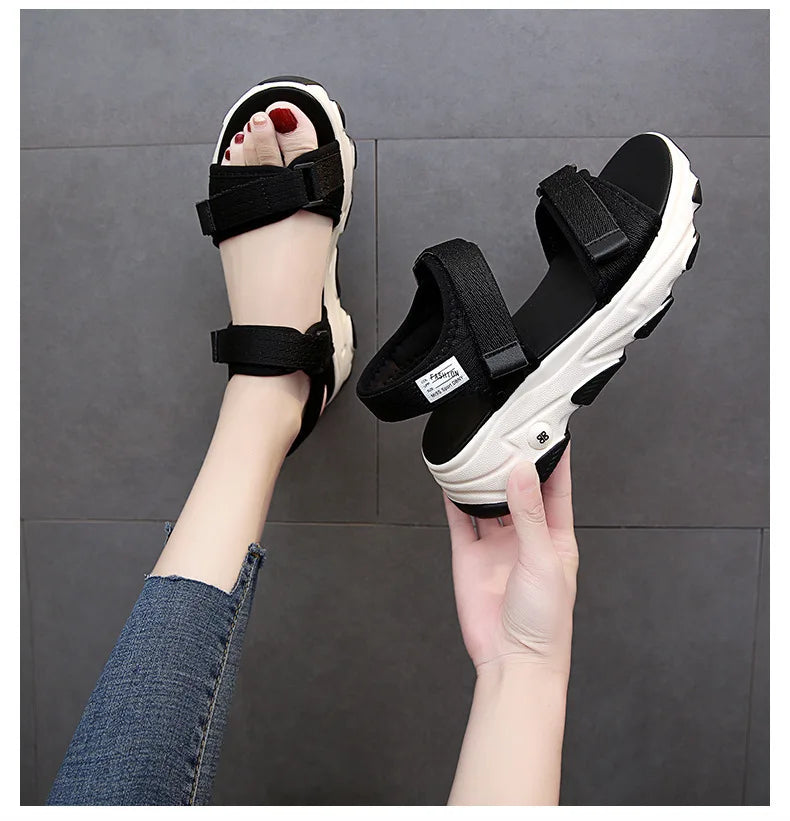 Sandals Women Shoes 2024 New Summer Sports Daddy Fashion Casual Non-Slip Platform non-slip Beach Shoes Sandalias