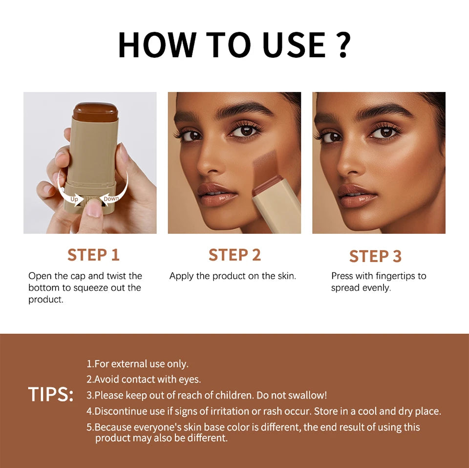 Magic Eraser Foundation Stick Long-wear Lightweight Brighten Stick  Face Concealer Blemish Flawless Contouring Beauty Makeup