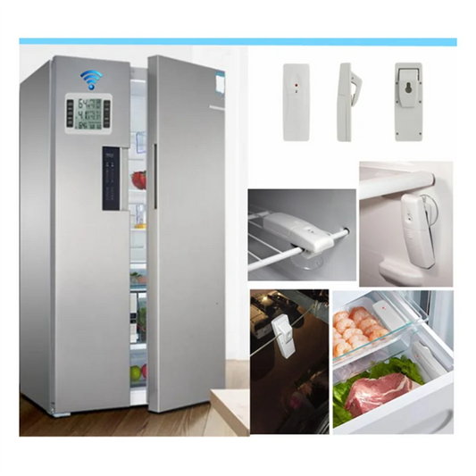 A25F-Wireless Refrigerator Thermometer Digital Freezer Thermometer Temperature Monitor with 2 Sensors for Indoor Outdoor