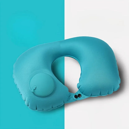 Travel Pillows U-Shaped Portable Inflatable Travel Neck Pillow, Manual pressurized Automatic Inflatable Pillow for Airplanes
